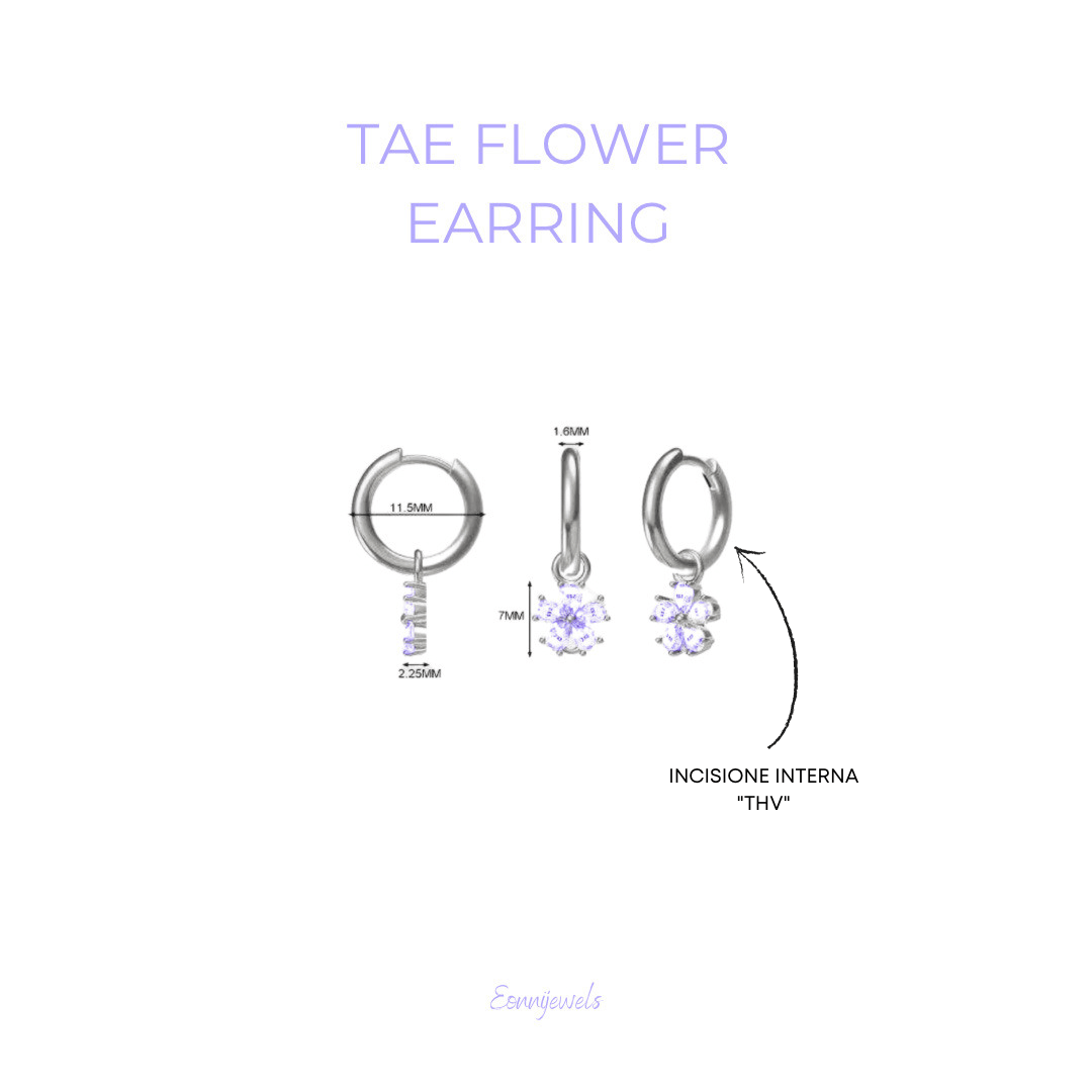 ORECCHINO HOOP TAE FLOWER - EONNI JEWELS