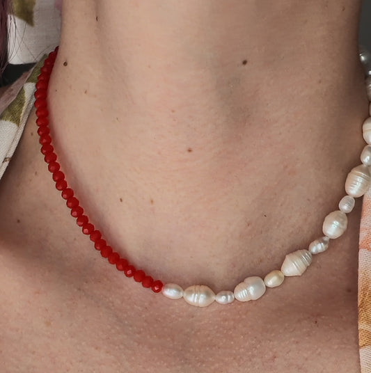 Collier Pearls & Fire
