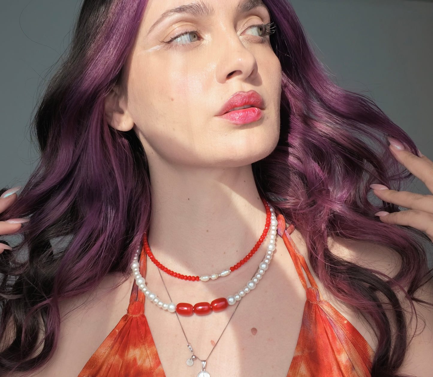 Chocker Yuri Red – Perle Naturali e Cristalli