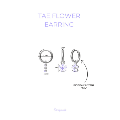 ORECCHINO HOOP TAE FLOWER - EONNI JEWELS
